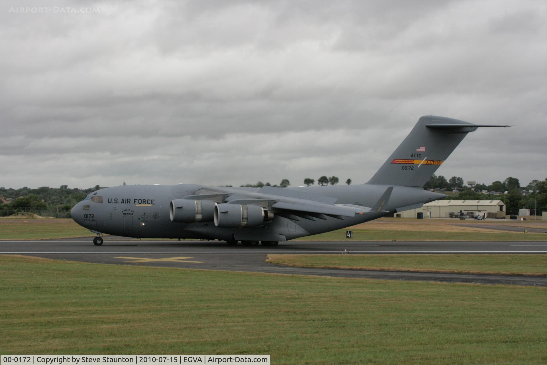 00-0172, 2001 Boeing C-17A Globemaster III C/N P-72, Taken at the Royal International Air Tattoo 2010