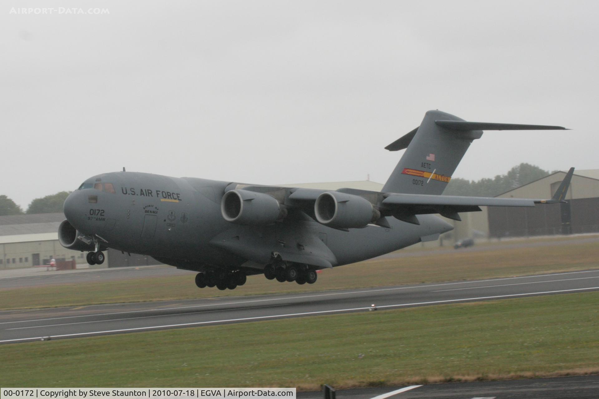 00-0172, 2001 Boeing C-17A Globemaster III C/N P-72, Taken at the Royal International Air Tattoo 2010