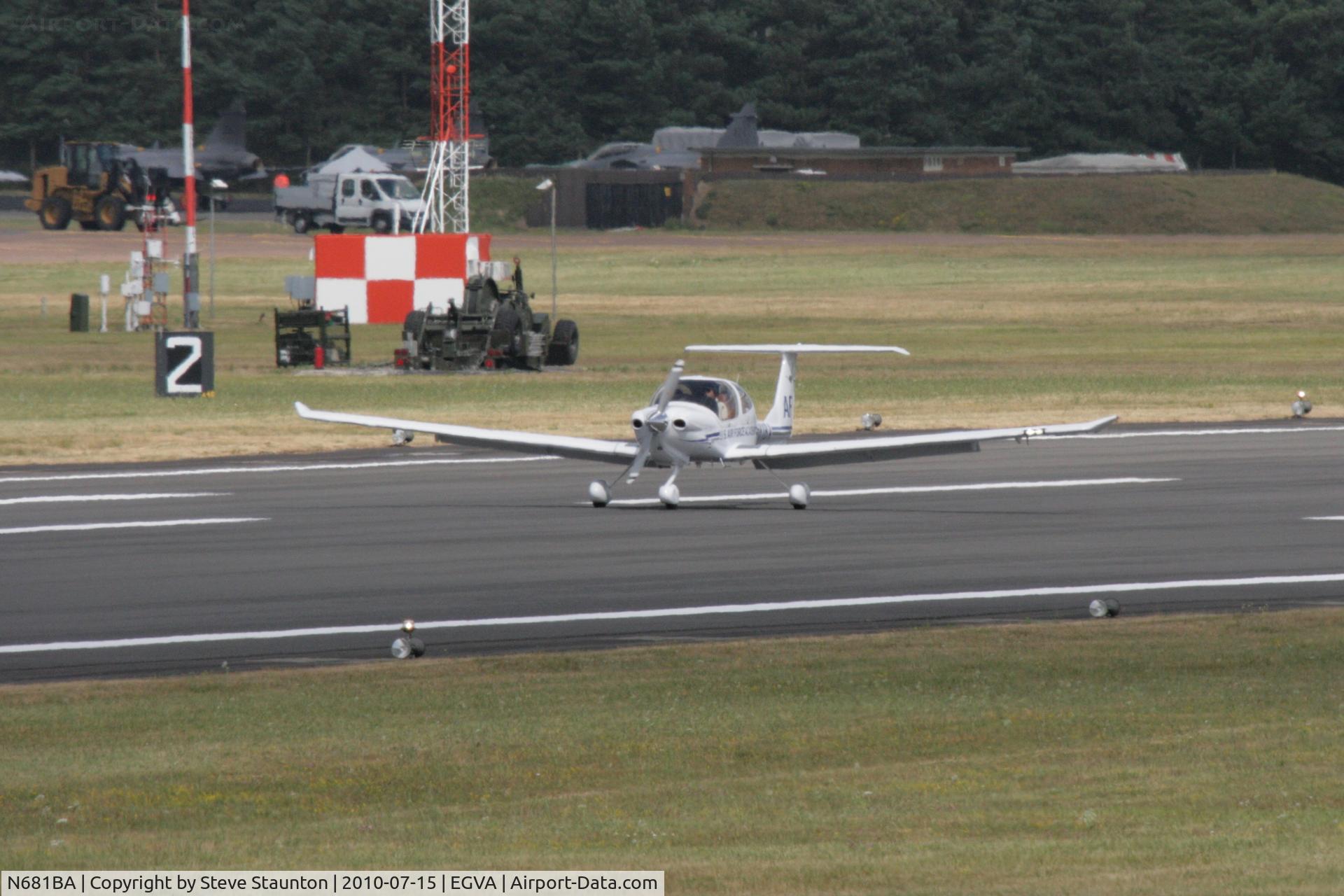 N681BA, Diamond DA-40 Diamond Star C/N 40.976, Taken at the Royal International Air Tattoo 2010
