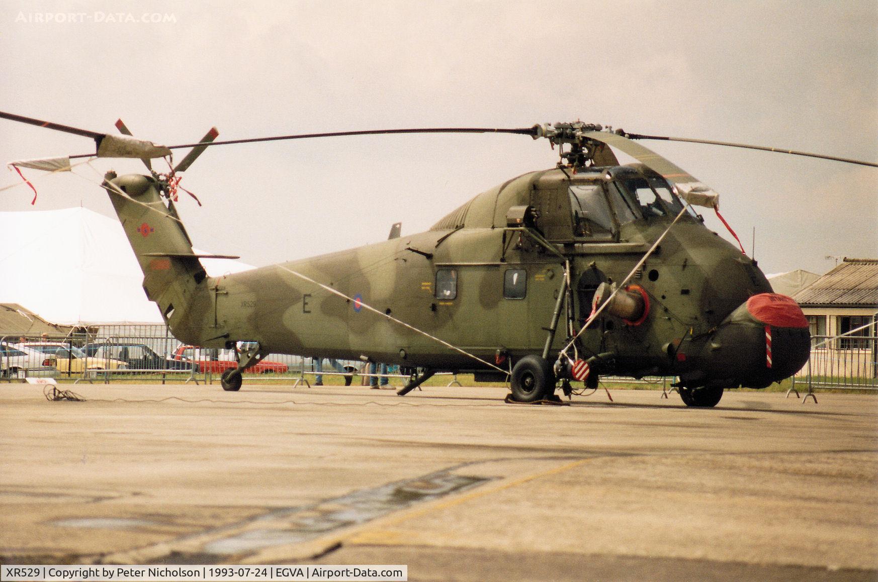 XR529, 1964 Westland Wessex HC.2 C/N WA151, Wessex HC.2, callsign Swallow 72, of 72 Squadron at RAF Aldergrove on display at the 1993 Intnl Air Tattoo at RAF Fairford.