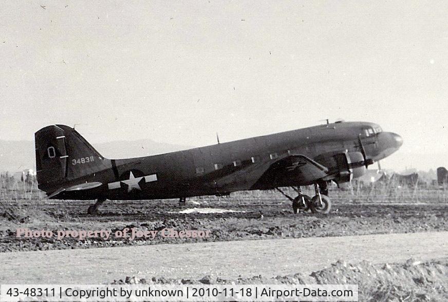 43-48311, 1943 Douglas C-47B C/N 14127, Plane somewhere in Italy in 1944.