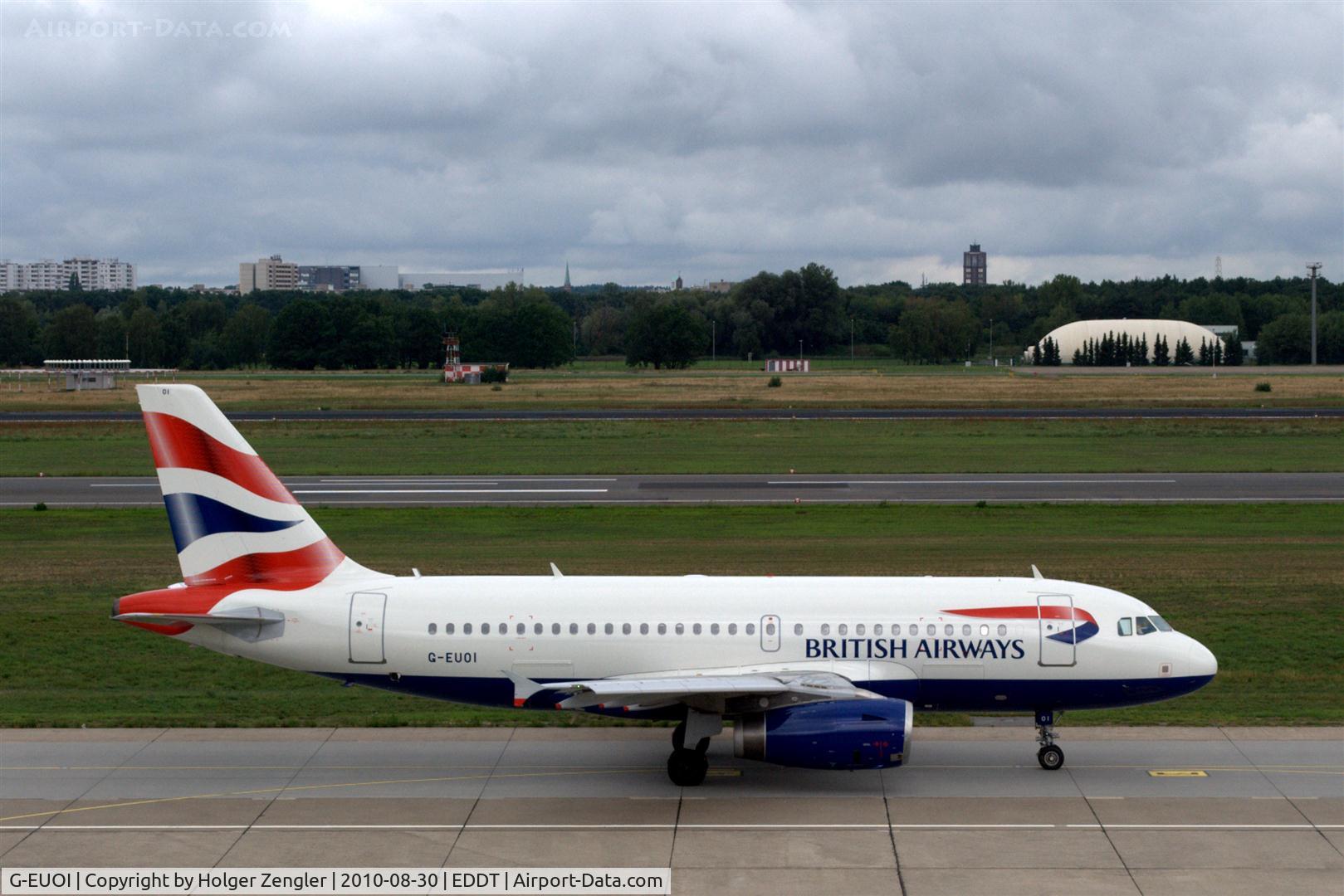 G-EUOI, 2001 Airbus A319-131 C/N 1606, Arrival from LHR.
