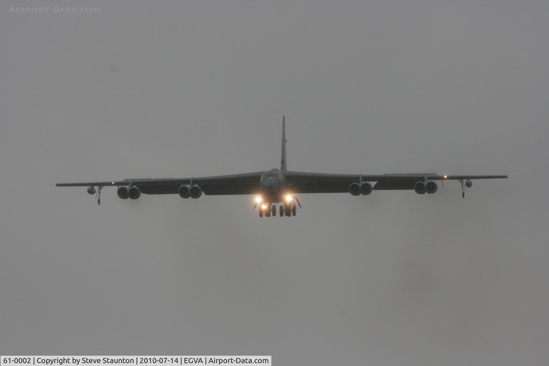 61-0002, 1961 Boeing B-52H Stratofortress C/N 464429, Taken at the Royal International Air Tattoo 2010