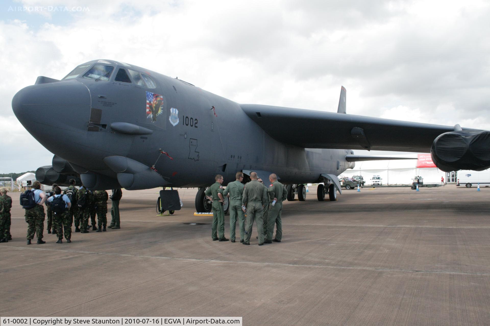 61-0002, 1961 Boeing B-52H Stratofortress C/N 464429, Taken at the Royal International Air Tattoo 2010