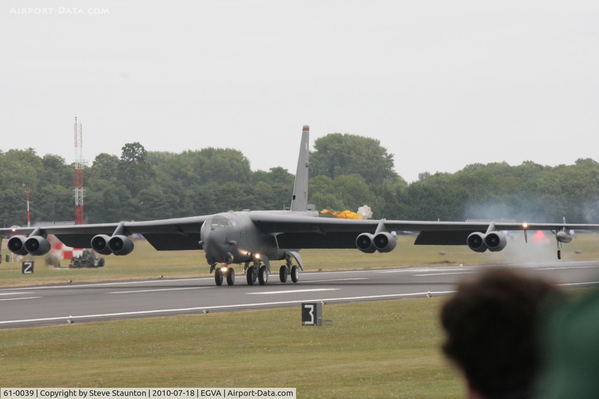 61-0039, 1961 Boeing B-52H Stratofortress C/N 464466, Taken at the Royal International Air Tattoo 2010