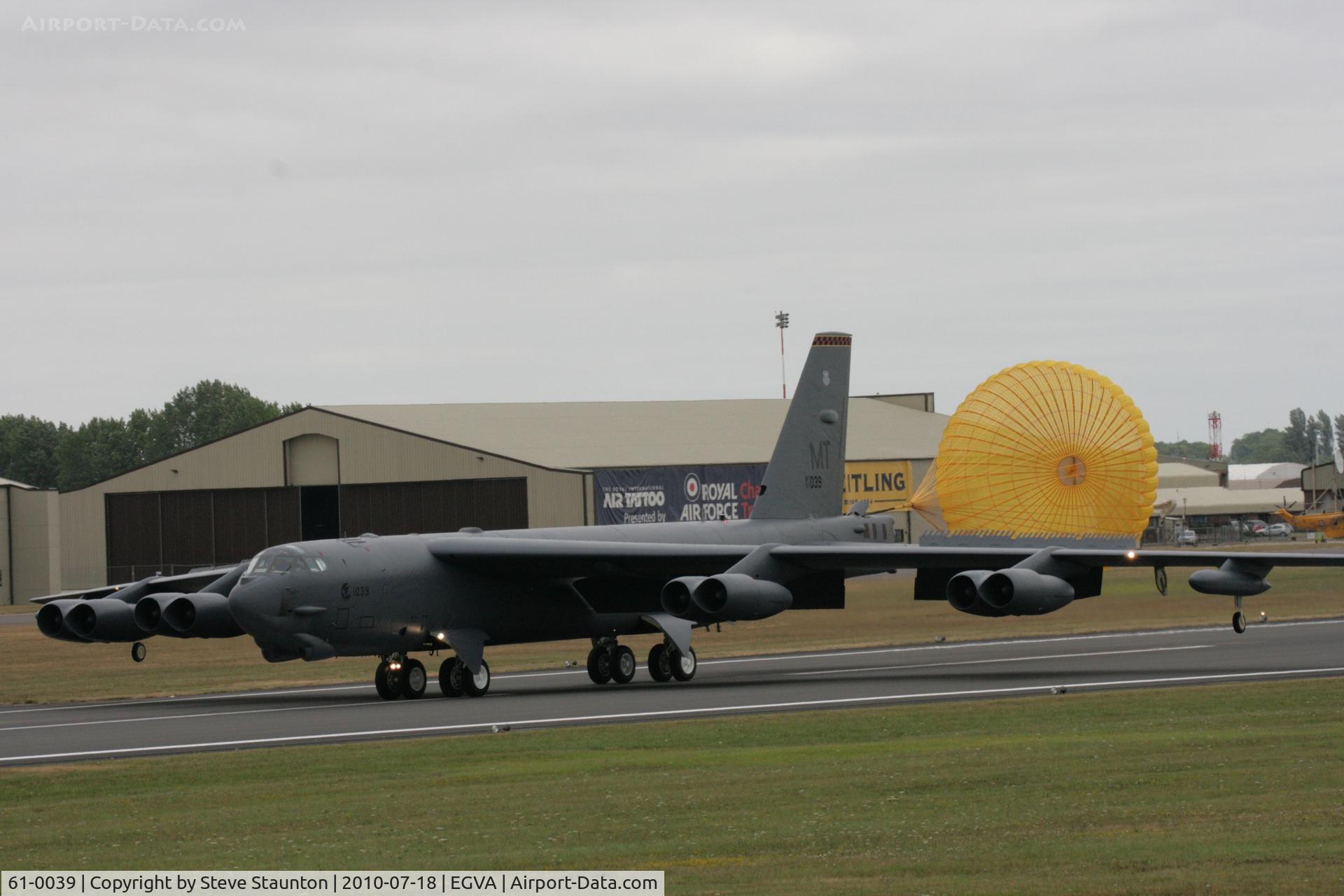 61-0039, 1961 Boeing B-52H Stratofortress C/N 464466, Taken at the Royal International Air Tattoo 2010