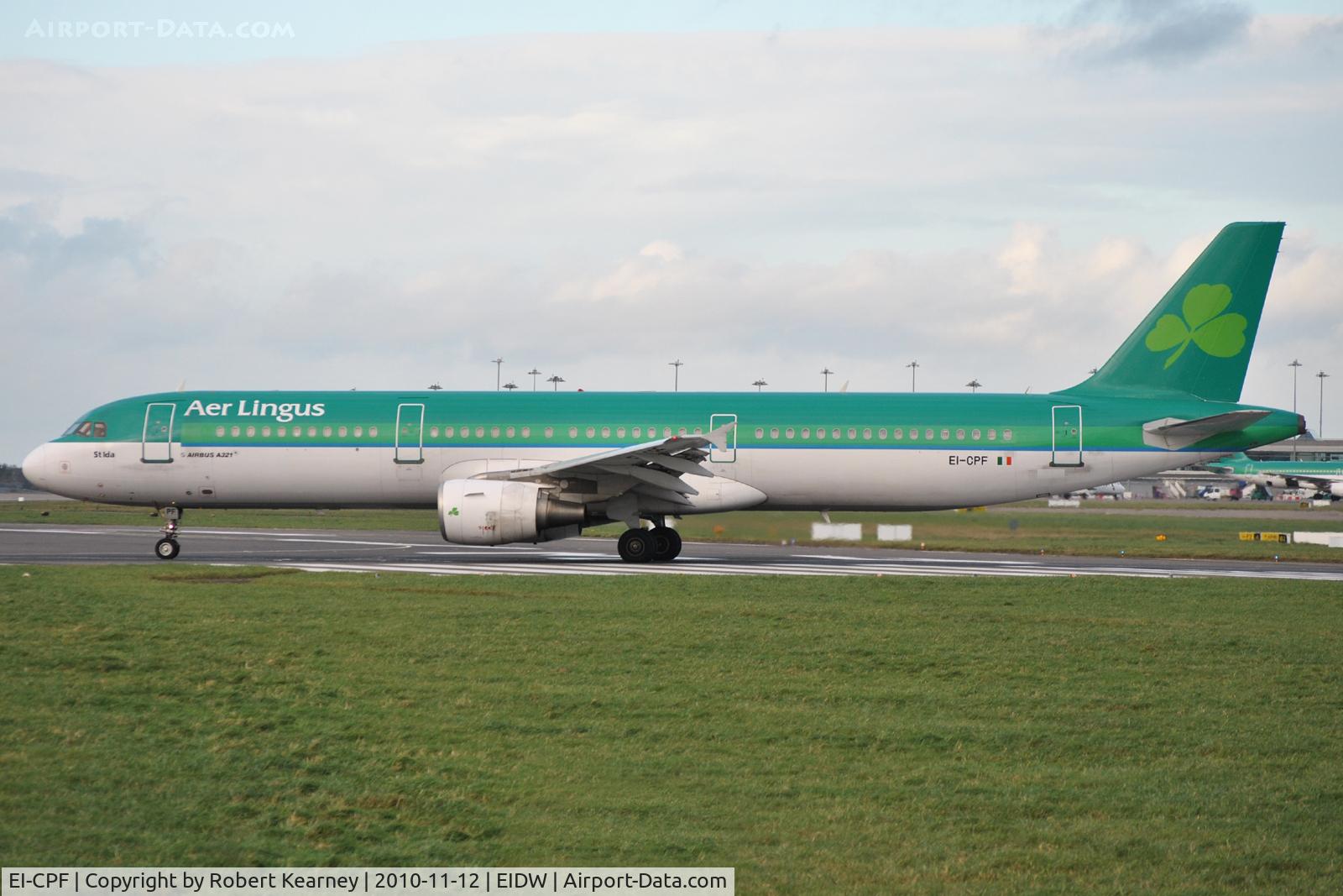 EI-CPF, 1999 Airbus A321-211 C/N 0991, Aer Lingus lining up r/w 28