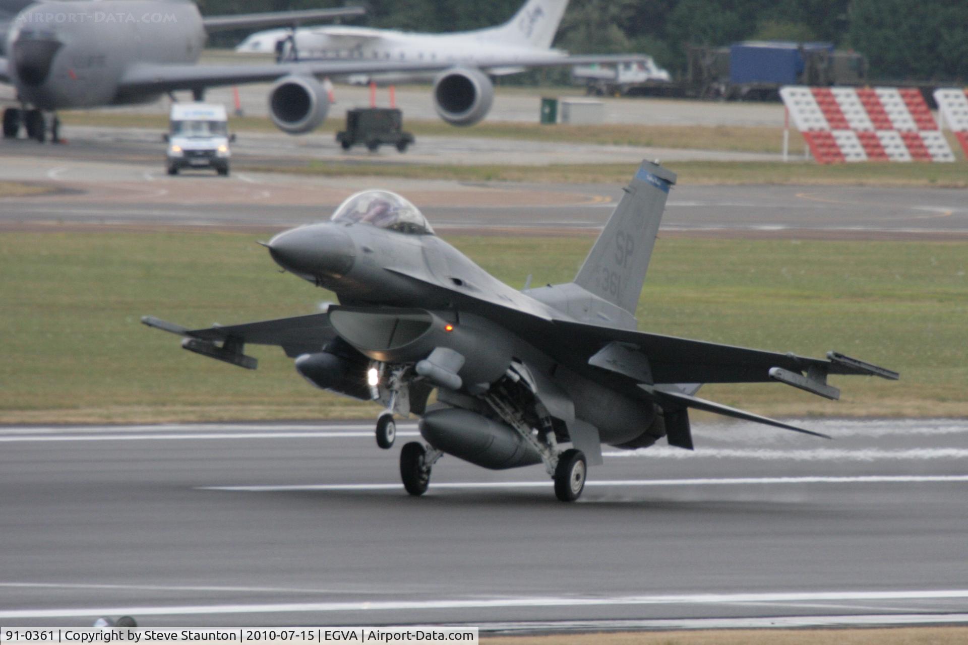 91-0361, 1991 General Dynamics F-16CJ Fighting Falcon C/N CC-59, Taken at the Royal International Air Tattoo 2010