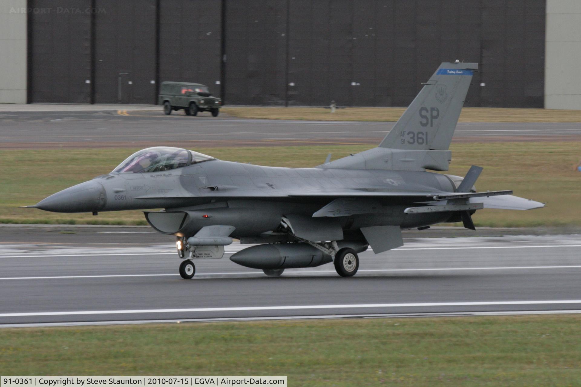 91-0361, 1991 General Dynamics F-16CJ Fighting Falcon C/N CC-59, Taken at the Royal International Air Tattoo 2010