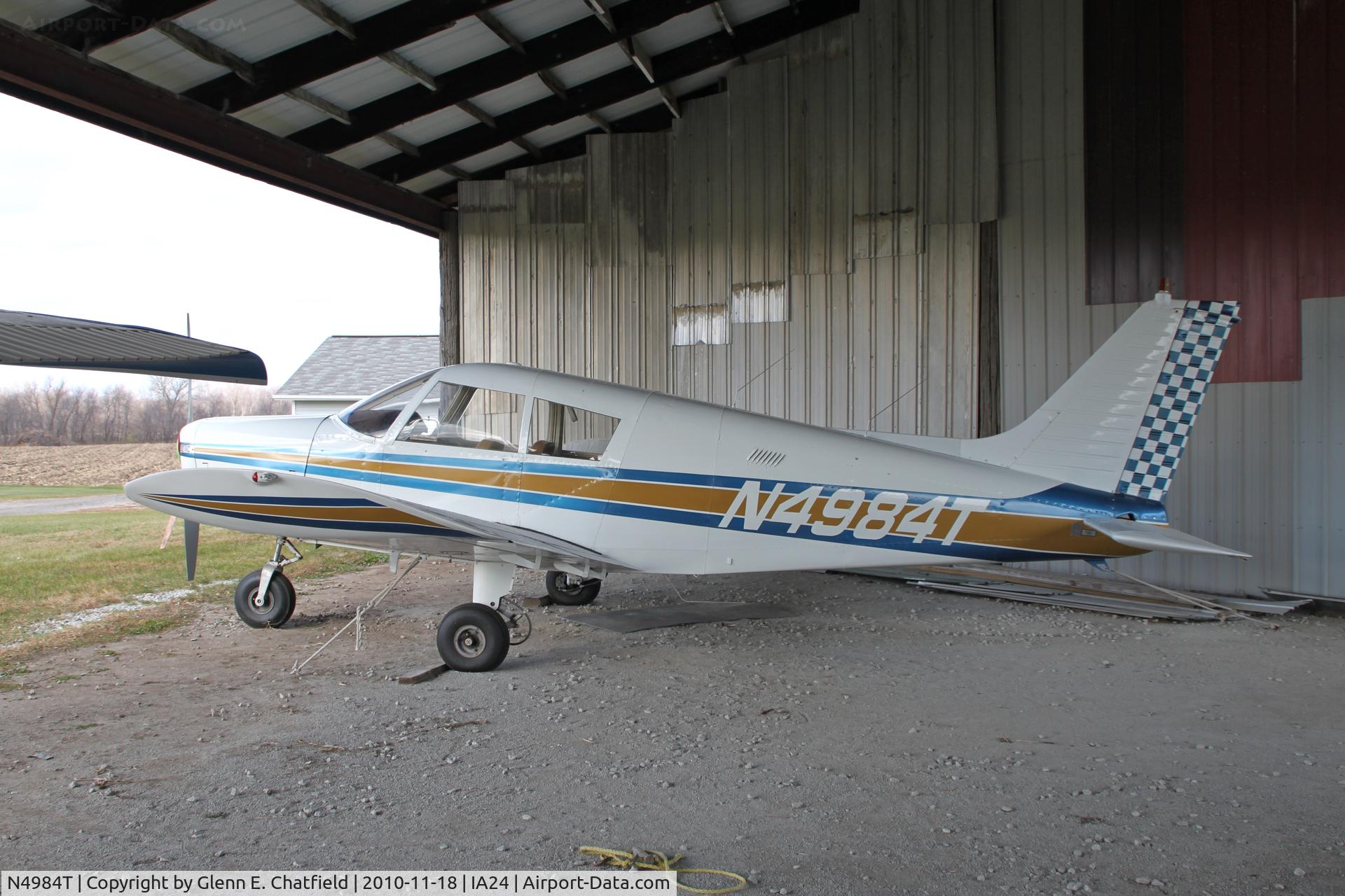 N4984T, 1972 Piper PA-28-140 C/N 28-7225302, Parked.