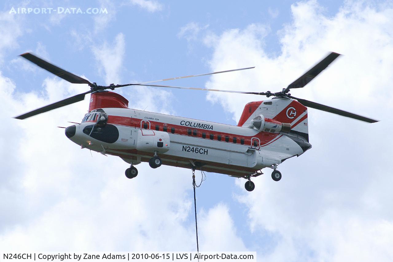 N246CH, 1983 Boeing Vertol 234LR C/N MJ-017, Columbia Helicopter's Chinook working the Tecolote Fire near Las Vegas, NM