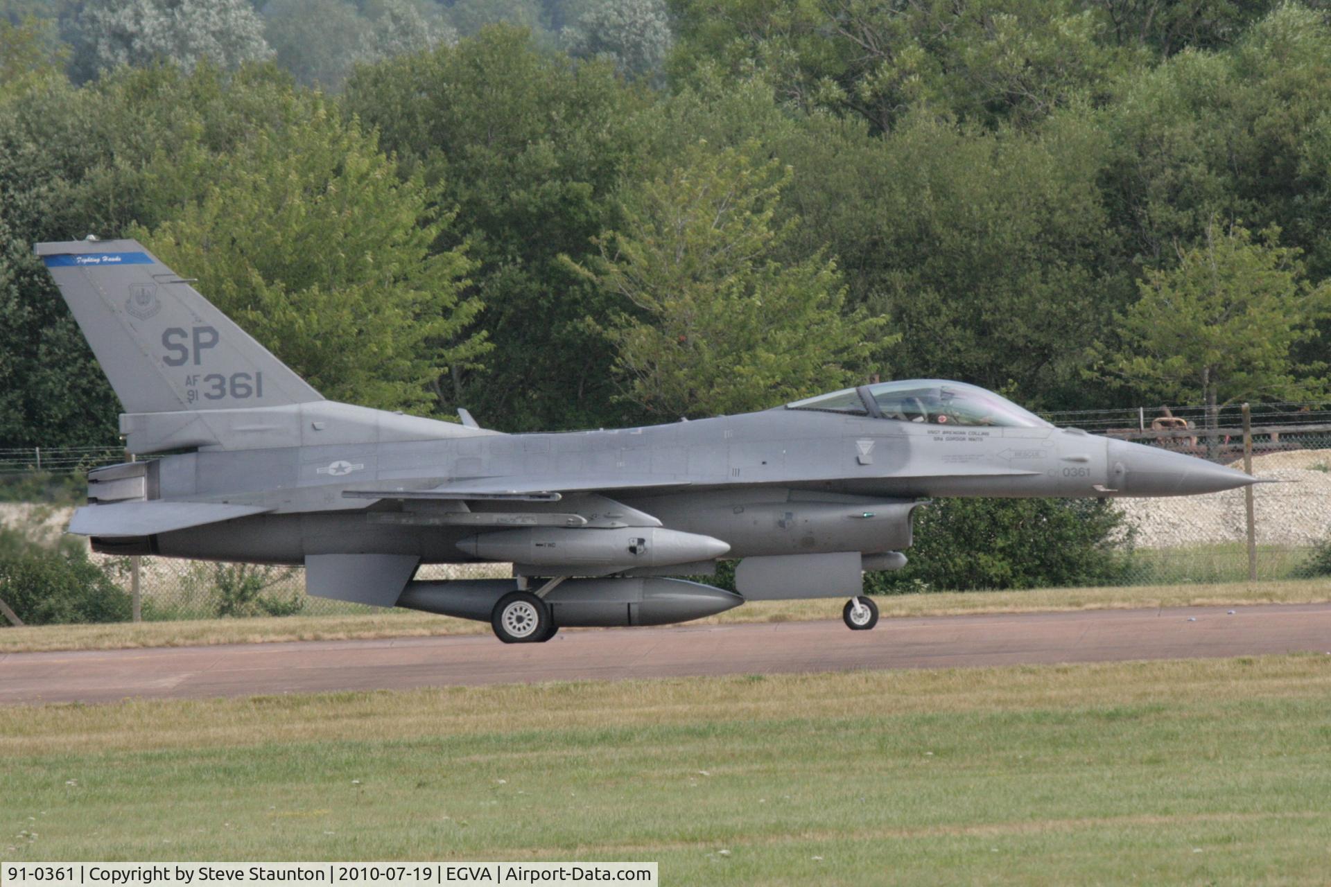 91-0361, 1991 General Dynamics F-16CJ Fighting Falcon C/N CC-59, Taken at the Royal International Air Tattoo 2010
