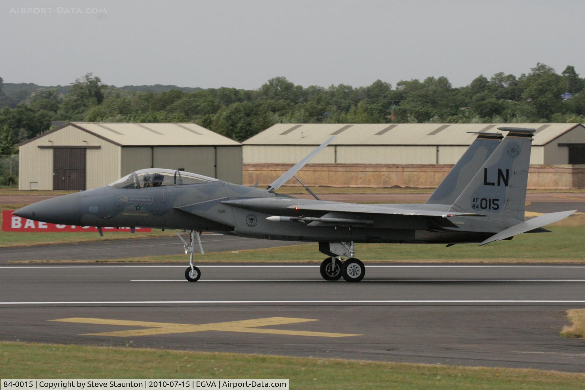 84-0015, 1984 McDonnell Douglas F-15C Eagle C/N 0925/C318, Taken at the Royal International Air Tattoo 2010