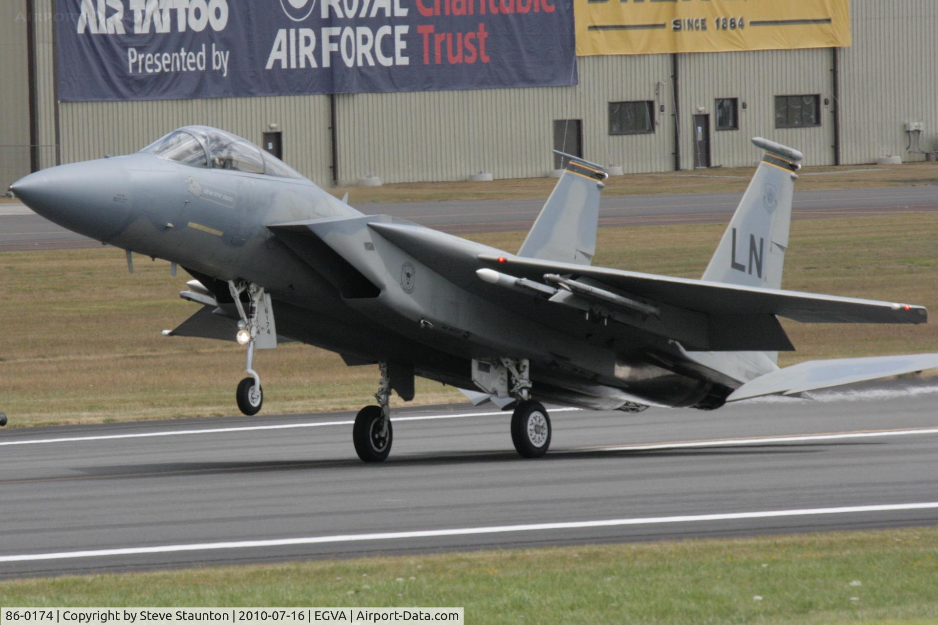 86-0174, 1986 McDonnell Douglas F-15C Eagle C/N 1024/C402, Taken at the Royal International Air Tattoo 2010