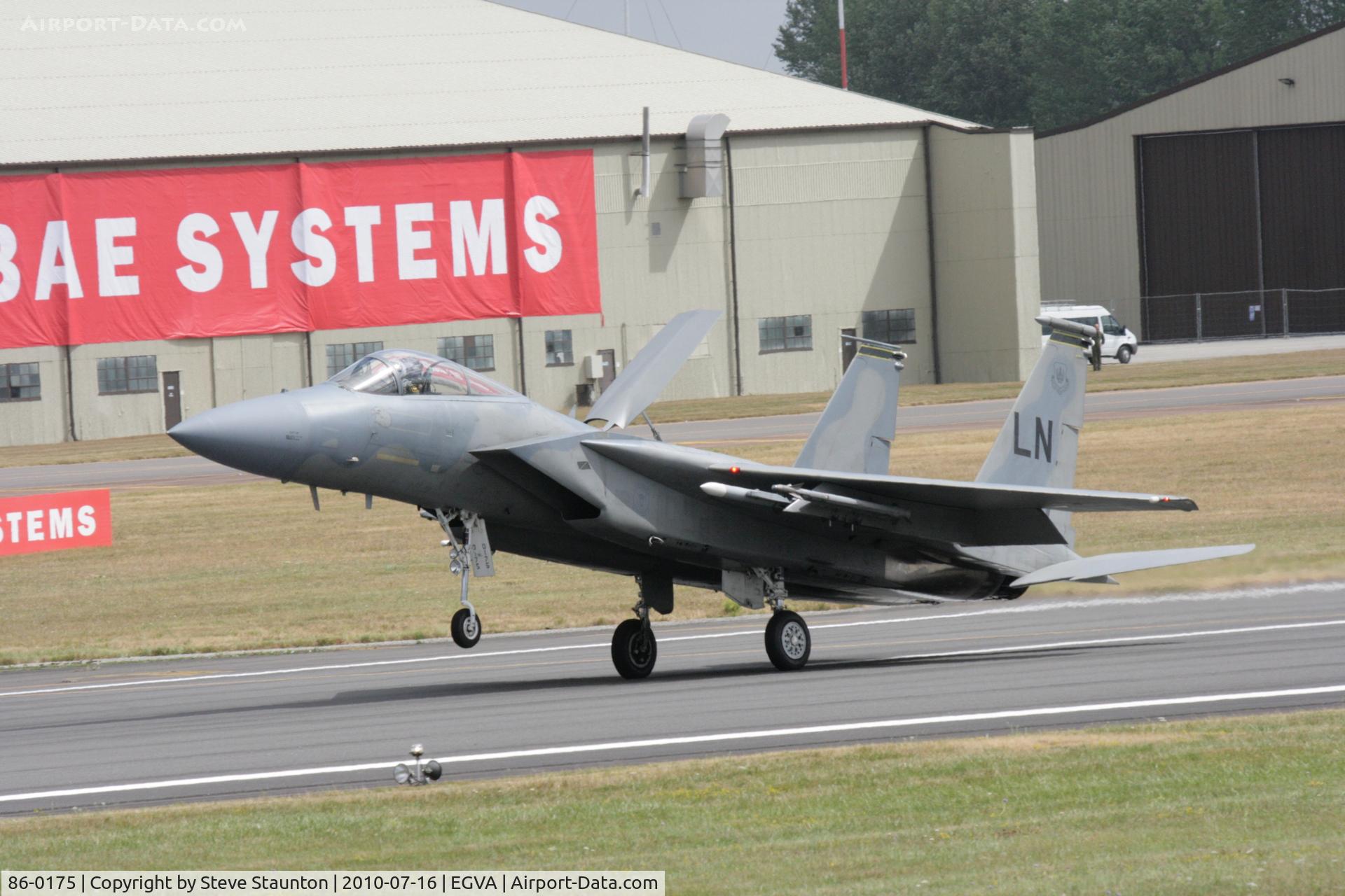86-0175, 1986 McDonnell Douglas F-15C Eagle C/N 1025/C403, Taken at the Royal International Air Tattoo 2010