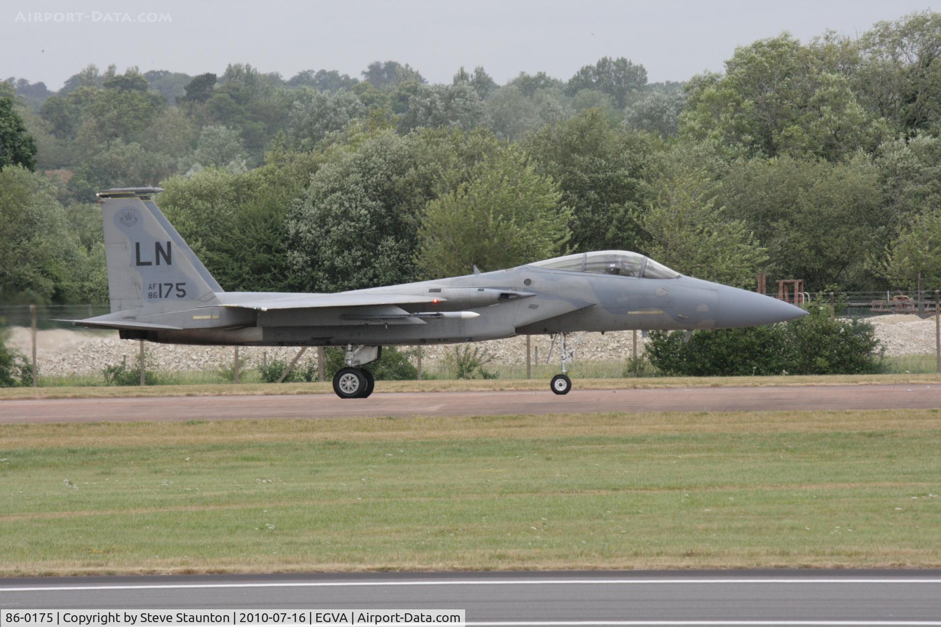 86-0175, 1986 McDonnell Douglas F-15C Eagle C/N 1025/C403, Taken at the Royal International Air Tattoo 2010