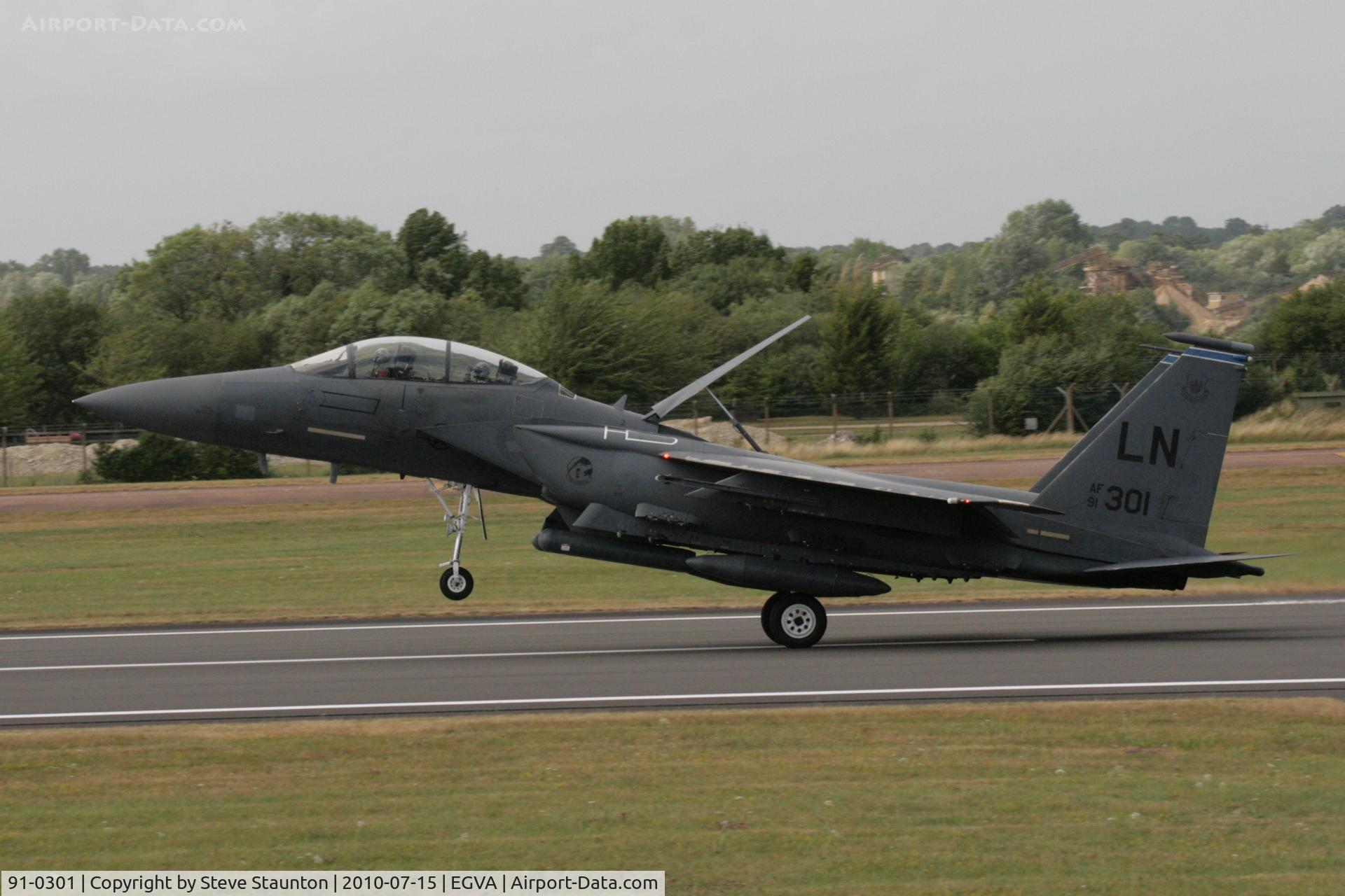 91-0301, 1991 McDonnell Douglas F-15E Strike Eagle C/N 1208/E166, Taken at the Royal International Air Tattoo 2010