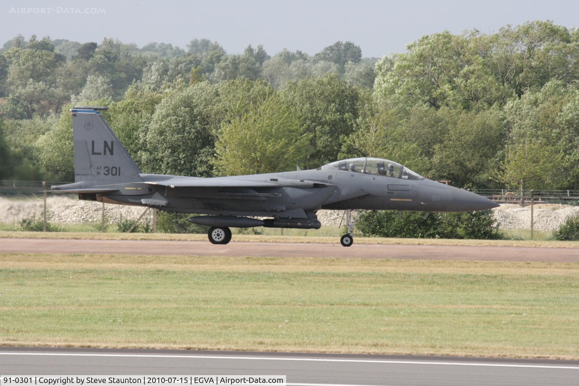 91-0301, 1991 McDonnell Douglas F-15E Strike Eagle C/N 1208/E166, Taken at the Royal International Air Tattoo 2010