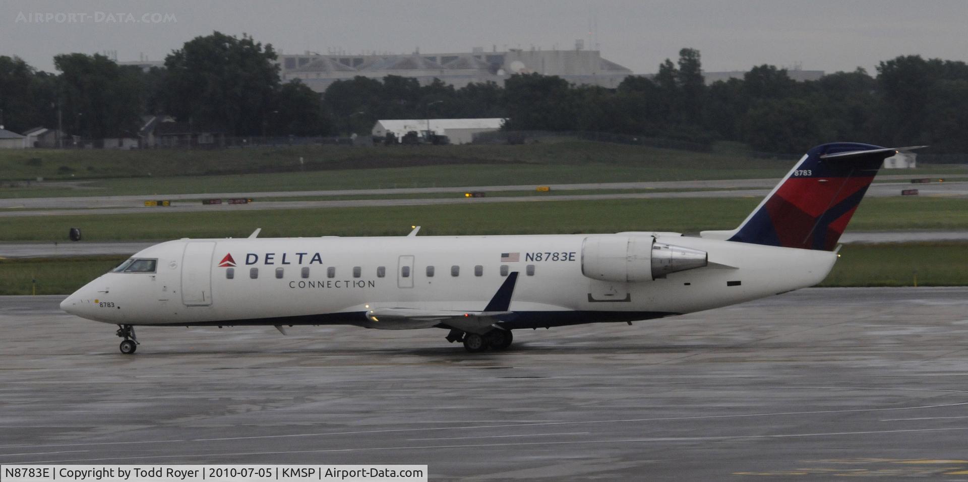 N8783E, 2003 Bombardier CRJ-200 (CL-600-2B19) C/N 7783, Stormy day in MSP