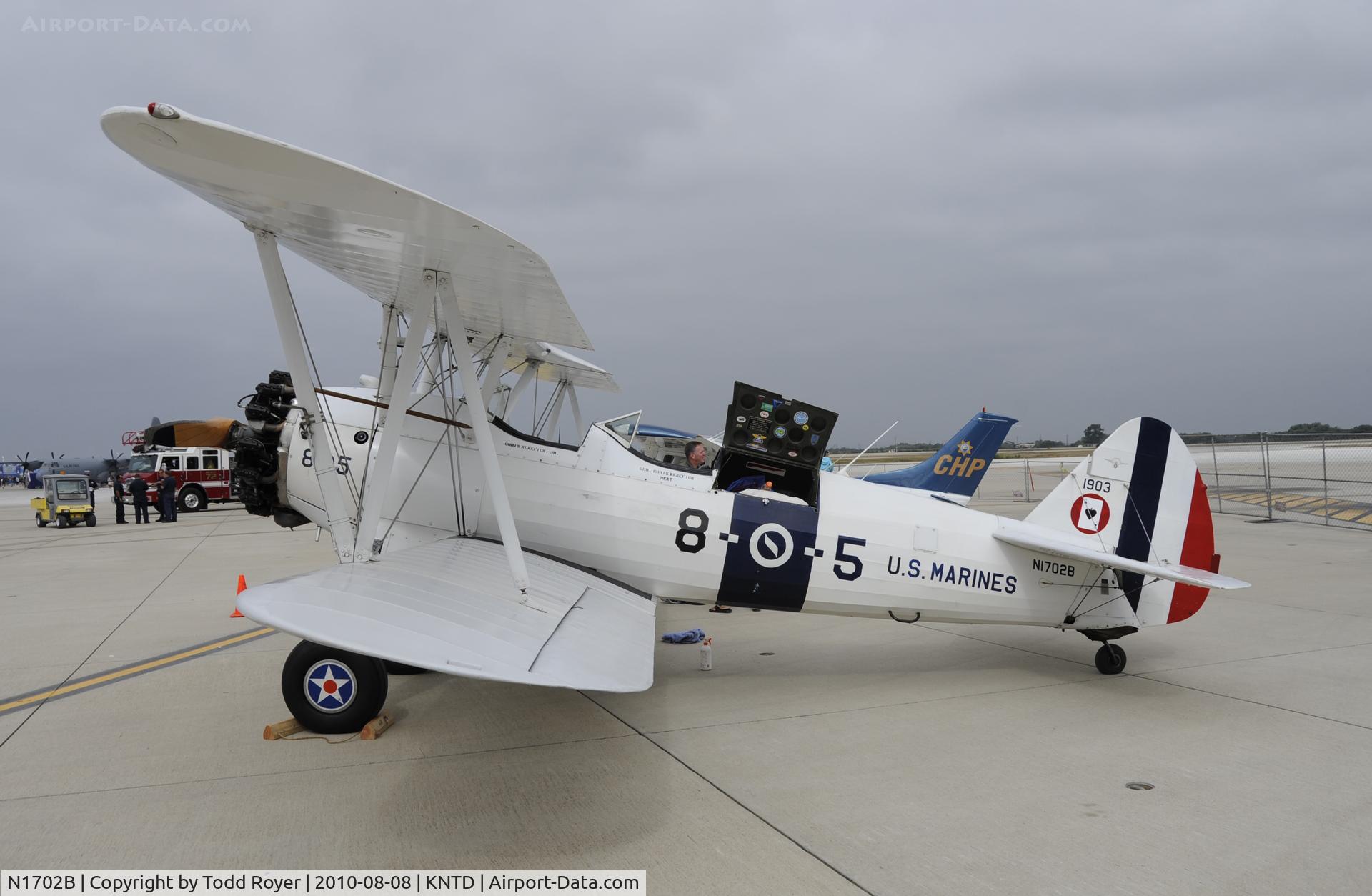 N1702B, 1942 Boeing PT-13D Kaydet (E75) C/N 75-5903, Point Mugu Airshow 2010