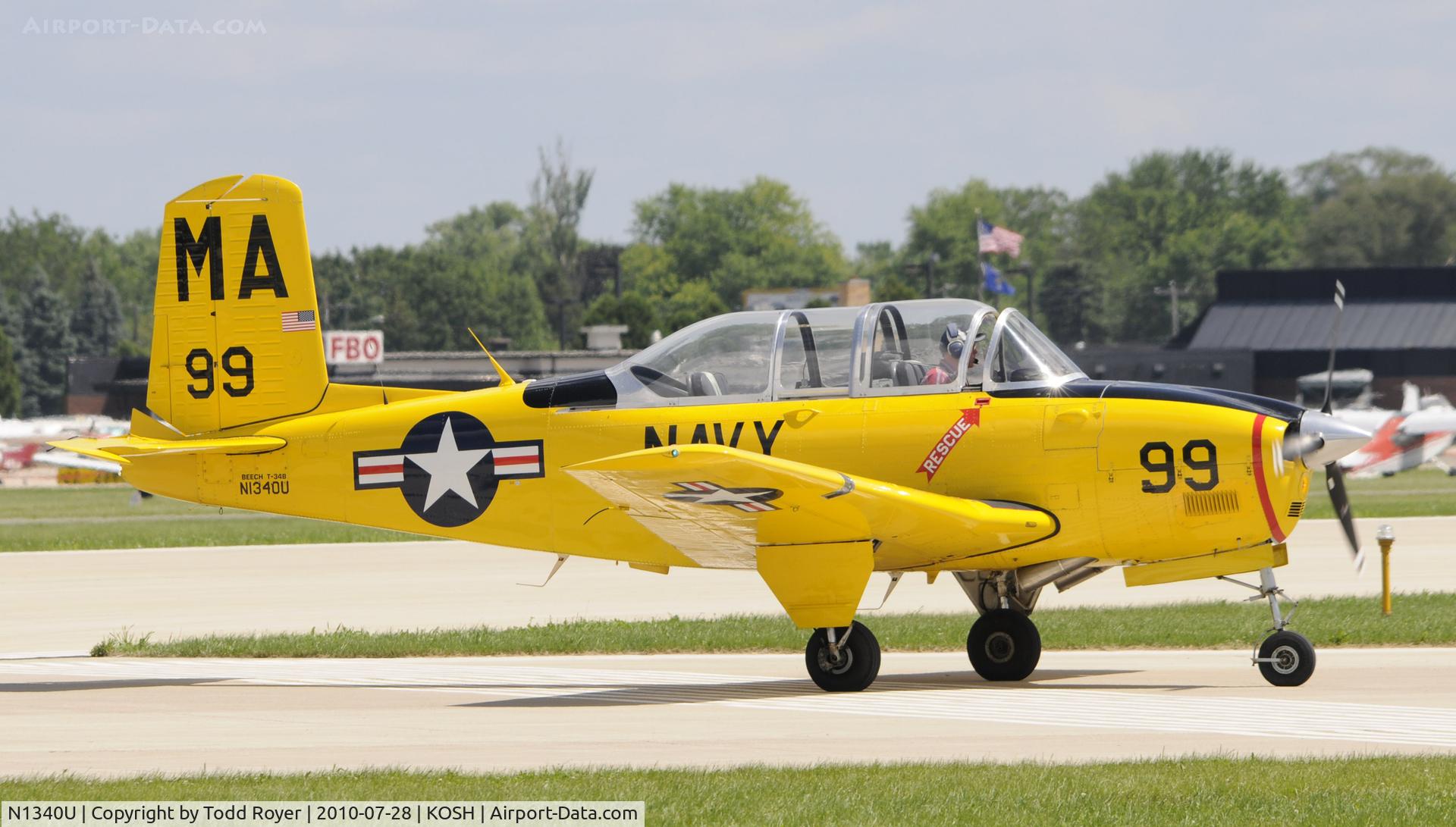 N1340U, 1957 Beech D-45 Mentor C/N BG-345DC, EAA Airventure 2010
