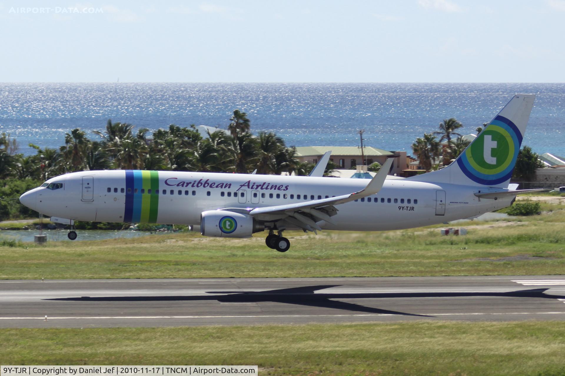 9Y-TJR, 2009 Boeing 737-8K2 C/N 37160, 9Y-TJR LANDING AT TNCM
