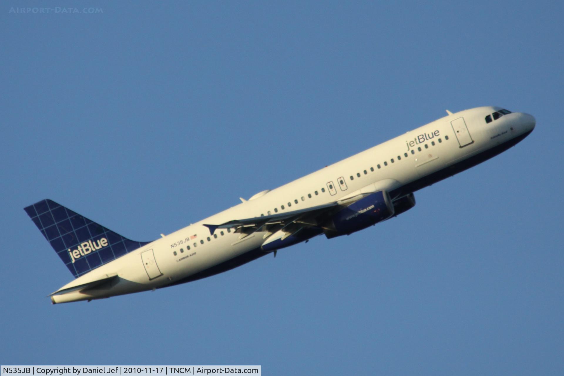 N535JB, 2002 Airbus A320-232 C/N 1739, Jet Blue N535JB departing to the US