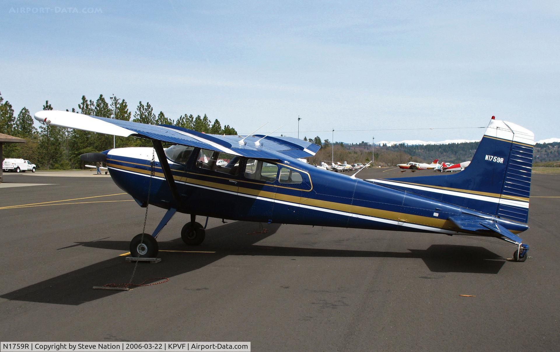 N1759R, 1974 Cessna A185F Skywagon 185 C/N 18502479, Locally-based 1974 Cessna A185F @ Placerville, CA (to new owner in Lewiston, MT by Nov 2006)