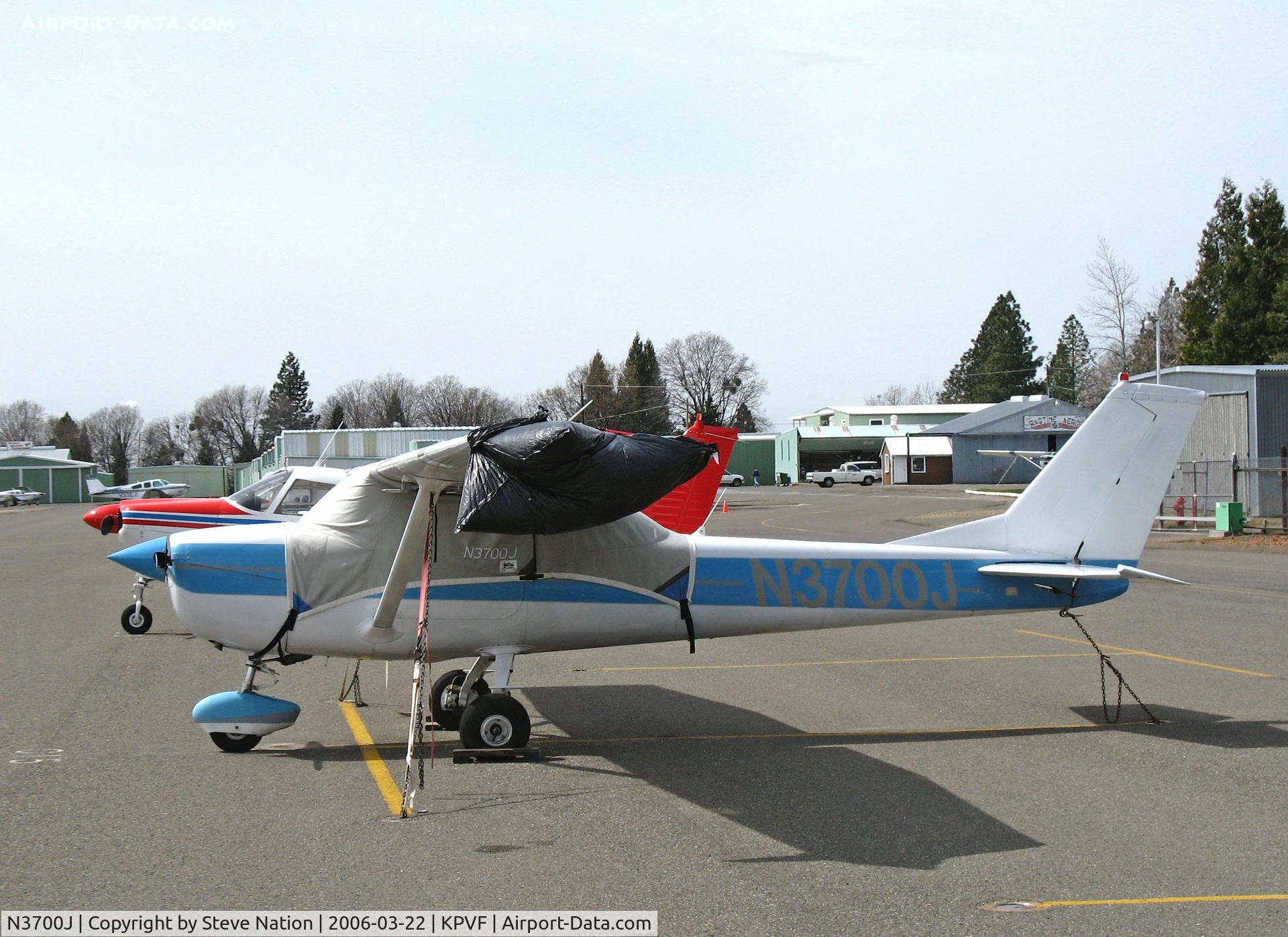 N3700J, 1966 Cessna 150G C/N 15065000, Locally-based 1966 Cessna 150G with cockpit cover @ Placerville, CA