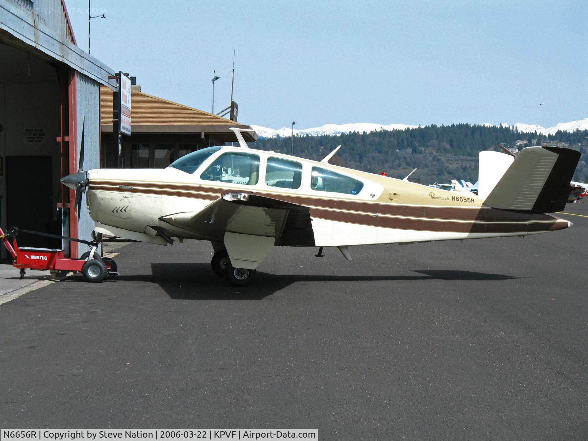 N6656R, 1979 Beech V35B Bonanza C/N D-10275, Locally-based 1979 Beech V35B Bonanza in for engine check @ Placerville, CA