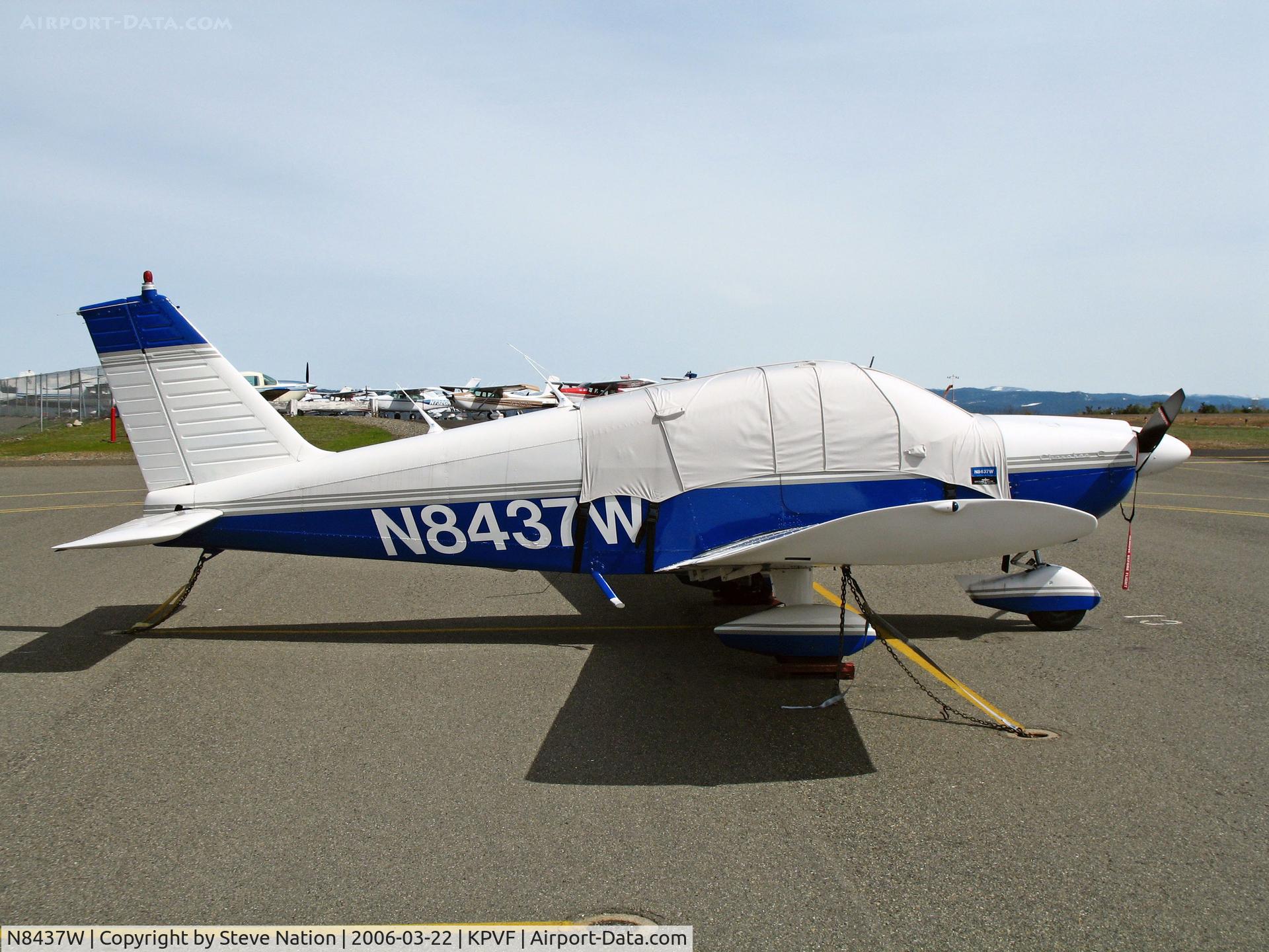 N8437W, 1965 Piper PA-28-180 C/N 28-2668, Locally-based 1965 Piper PA-28-148 with cockpit cover @ Placerville, CA