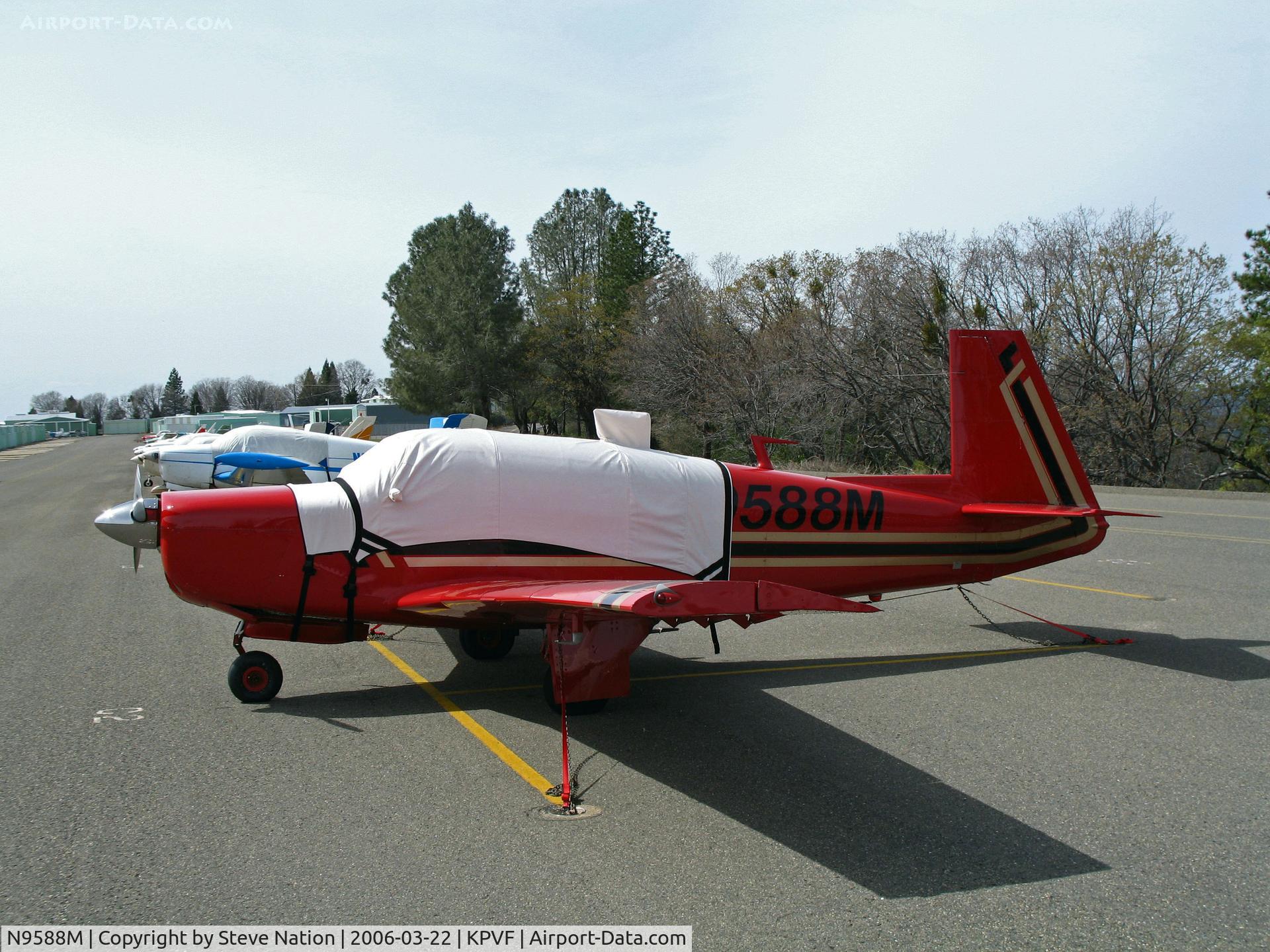 N9588M, 1966 Mooney M20F Executive C/N 670165, Locally-based 1966 Mooney M20F with cockpit cover @ Placerville, CA (to owner in Lake Benton, MN by Dec 2008 )