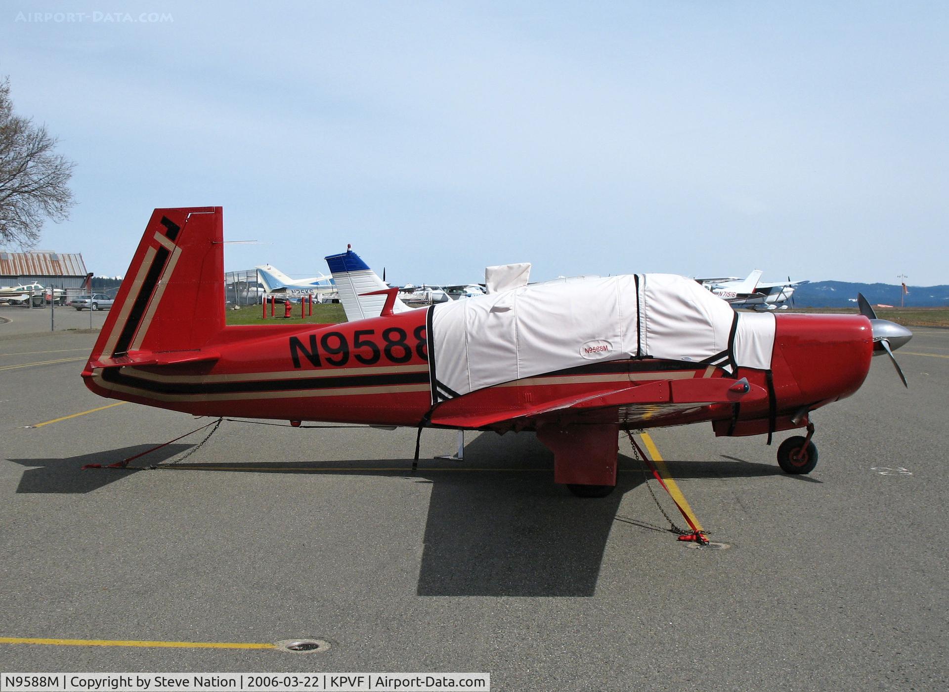 N9588M, 1966 Mooney M20F Executive C/N 670165, Locally-based 1966 Mooney M20F with cockpit cover @ Placerville, CA (to owner in Lake Benton, MN by Dec 2008 )
