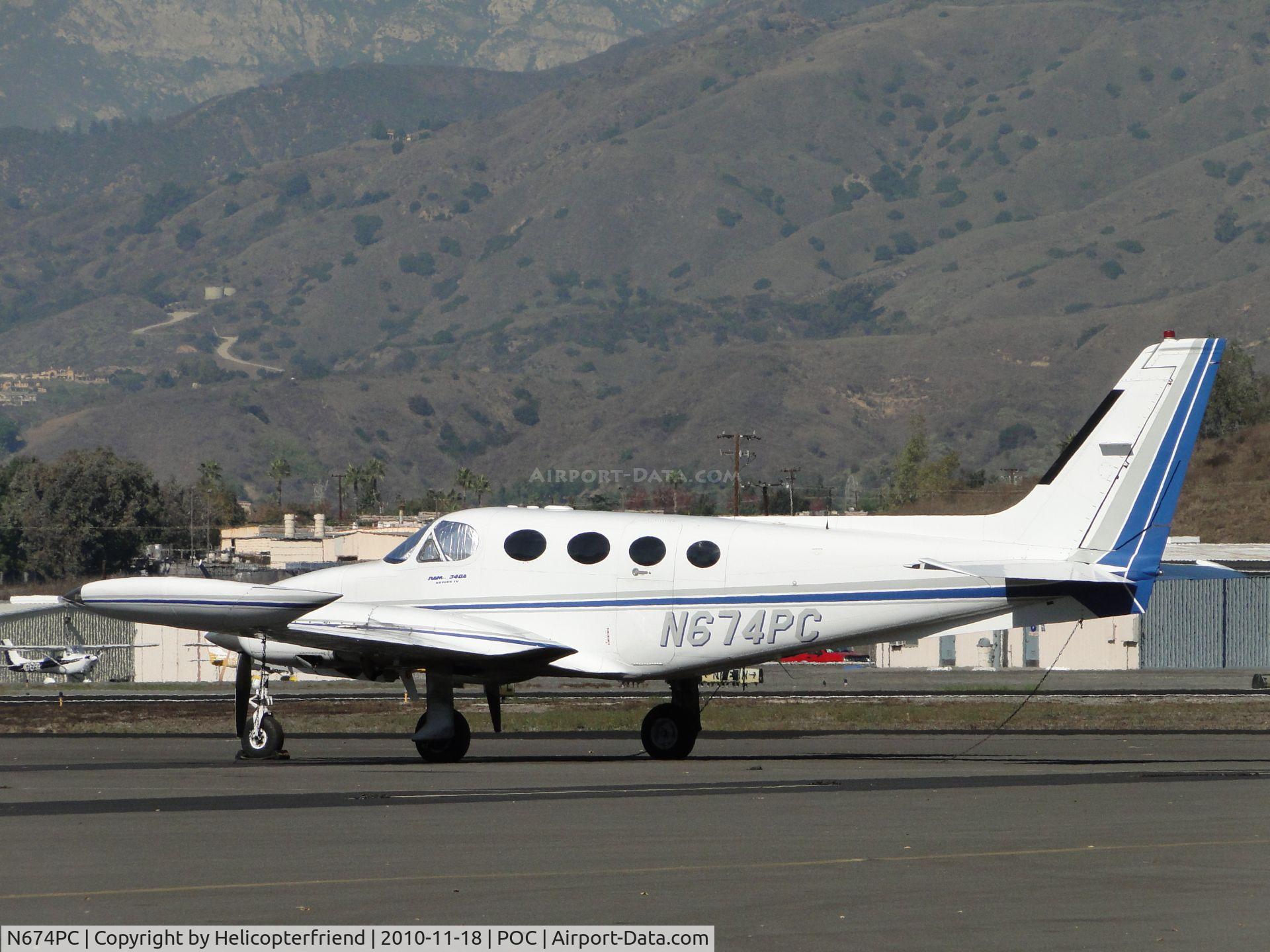 N674PC, 1978 Cessna 340A C/N 340A0544, Parked in transient parking
