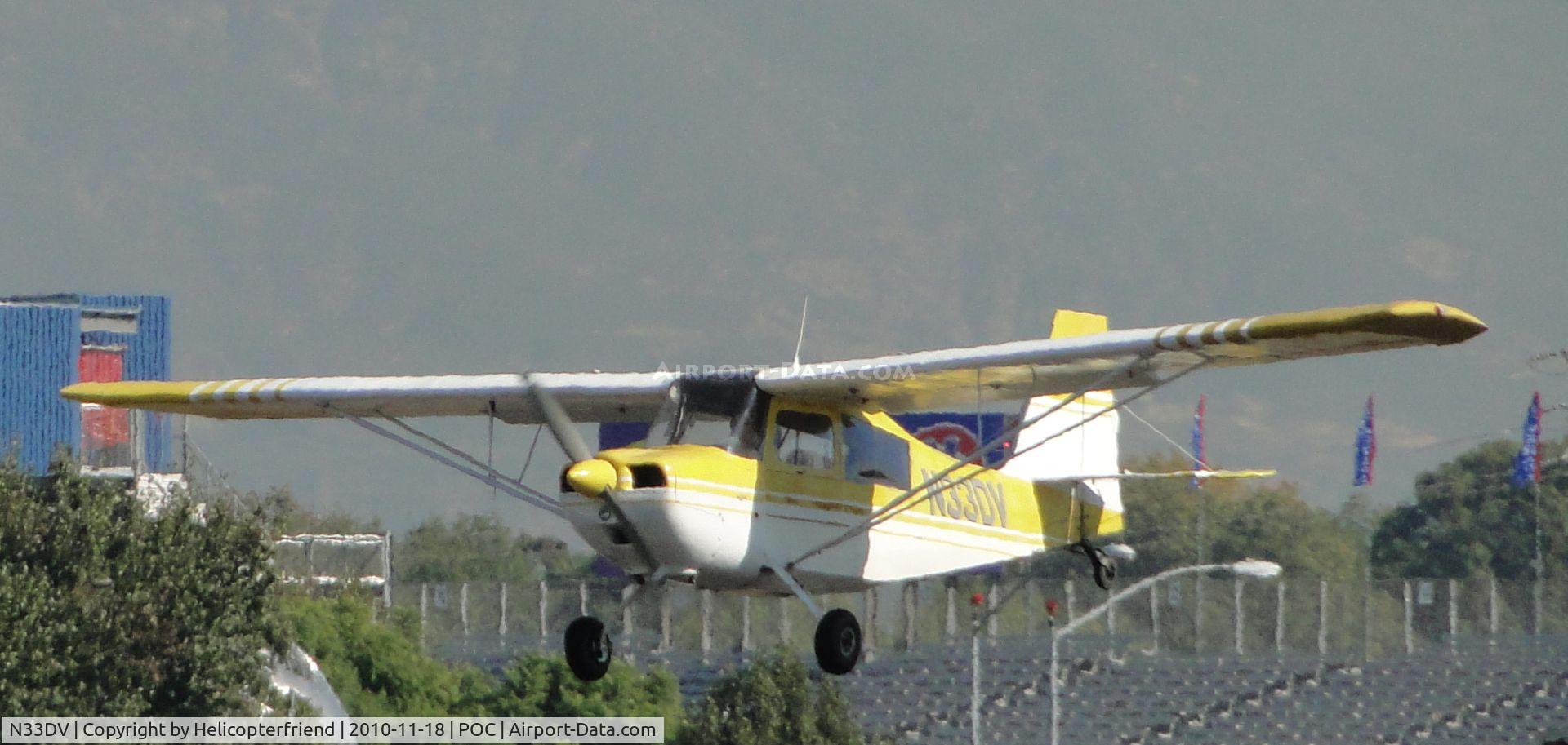 N33DV, 1970 Champion 7GCBC C/N 234-70, Landing on runway 26L