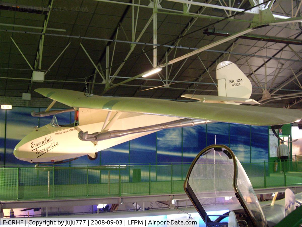 F-CRHF, Guerchais-Roche SA-104 Emouchet C/N 224, on display at SNECMA muséum at Villaroche