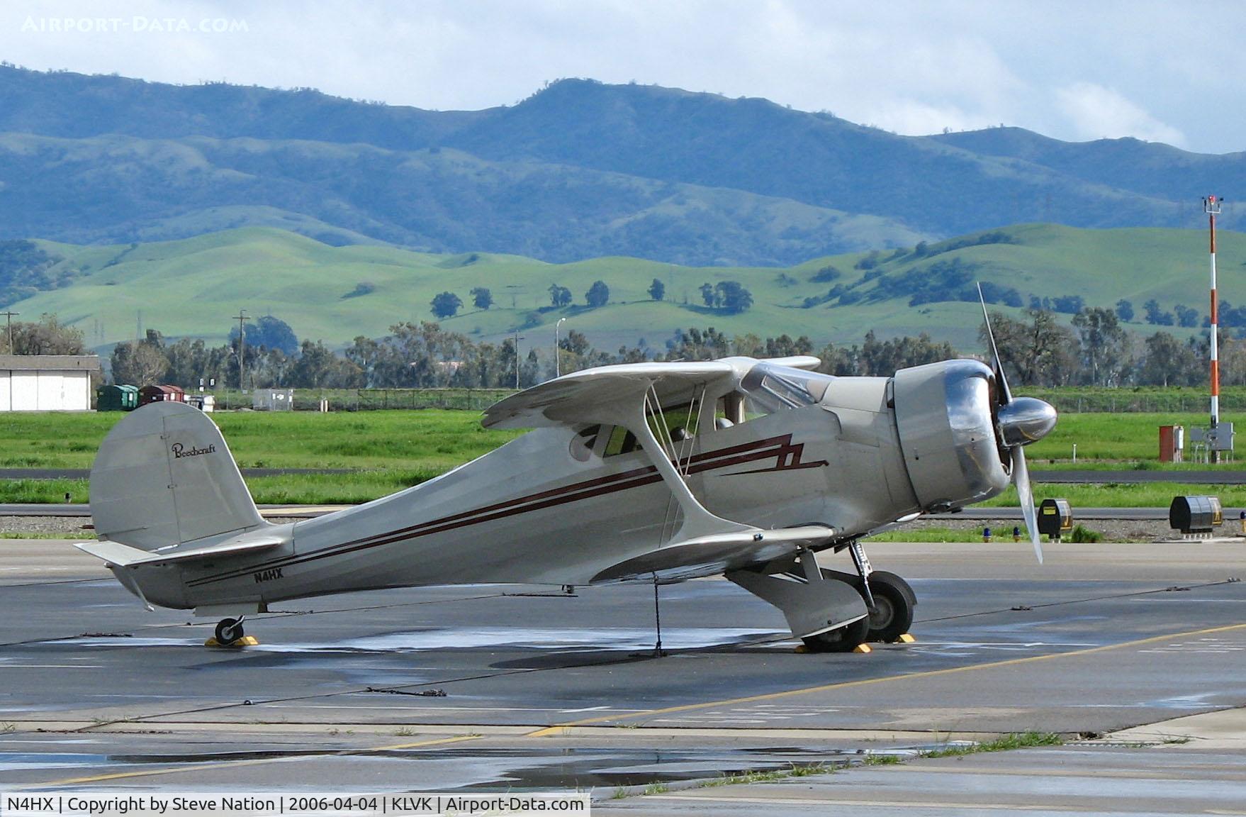 N4HX, 1943 Beech D17S Staggerwing C/N 6672, 1943 Beech D17S @ Livermore, CA after the rain