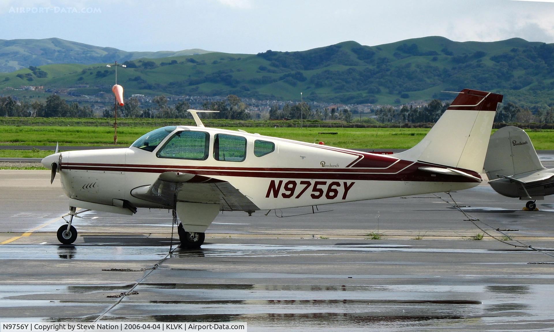 N9756Y, 1963 Beech 35-B33 Debonair C/N CD-614, 1963 Beech 35-B33 @ Livermore, CA after the rain
