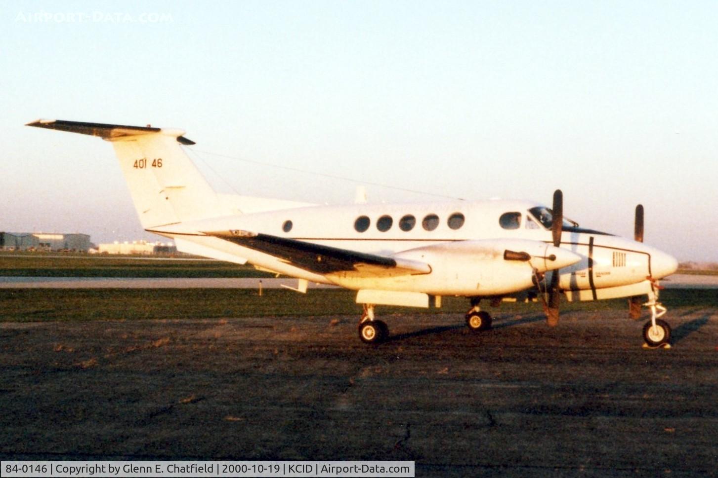 84-0146, 1984 Beech C-12T-3 (B200 Super King) Huron C/N BL-76, Was C-12F in this photo taken before upgrade.  ISO 1600 film, early morning, grainy