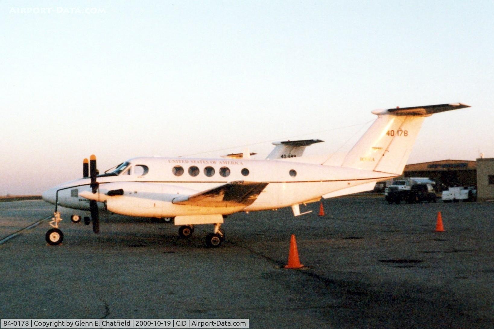 84-0178, Beech C-12F Huron C/N BL-108, Was C-12F in this photo taken before upgrade.  ISO 1600 film, early morning, grainy