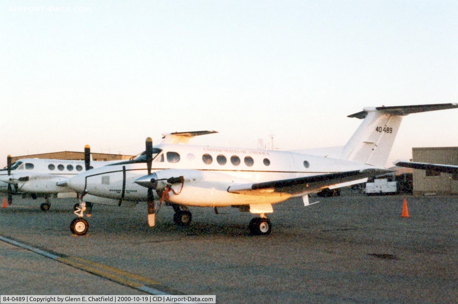 84-0489, 1984 Beech C-12T-3 Huron C/N BL-123, Was C-12F in this photo taken before upgrade.  ISO 1600 film, early morning, grainy