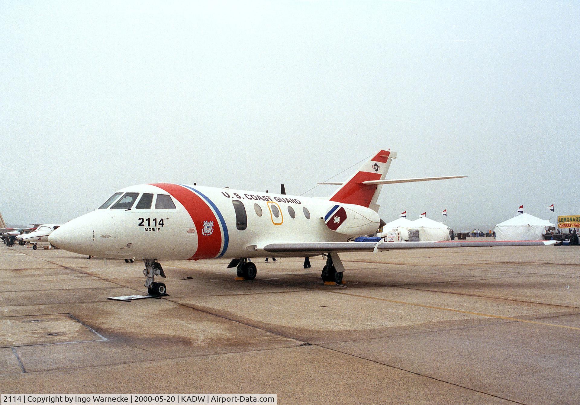 2114, Dassault HU-25A Guardian C/N 418, Dassault HU-25A Guardian (Falcon 20G) of the USCG at Andrews AFB during Armed Forces Day 