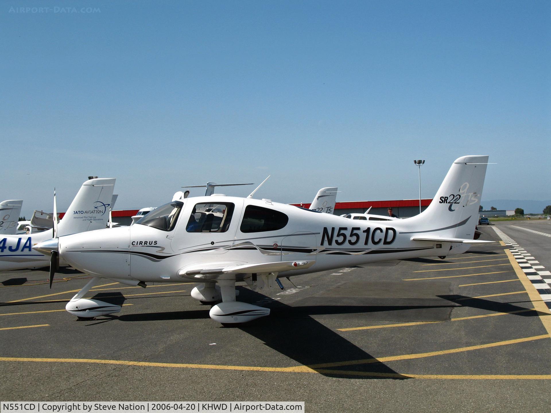 N551CD, 2005 Cirrus SR22 C/N 1550, 2005 Cirrus Design SR22 demo aircraft @ Hayward, CA