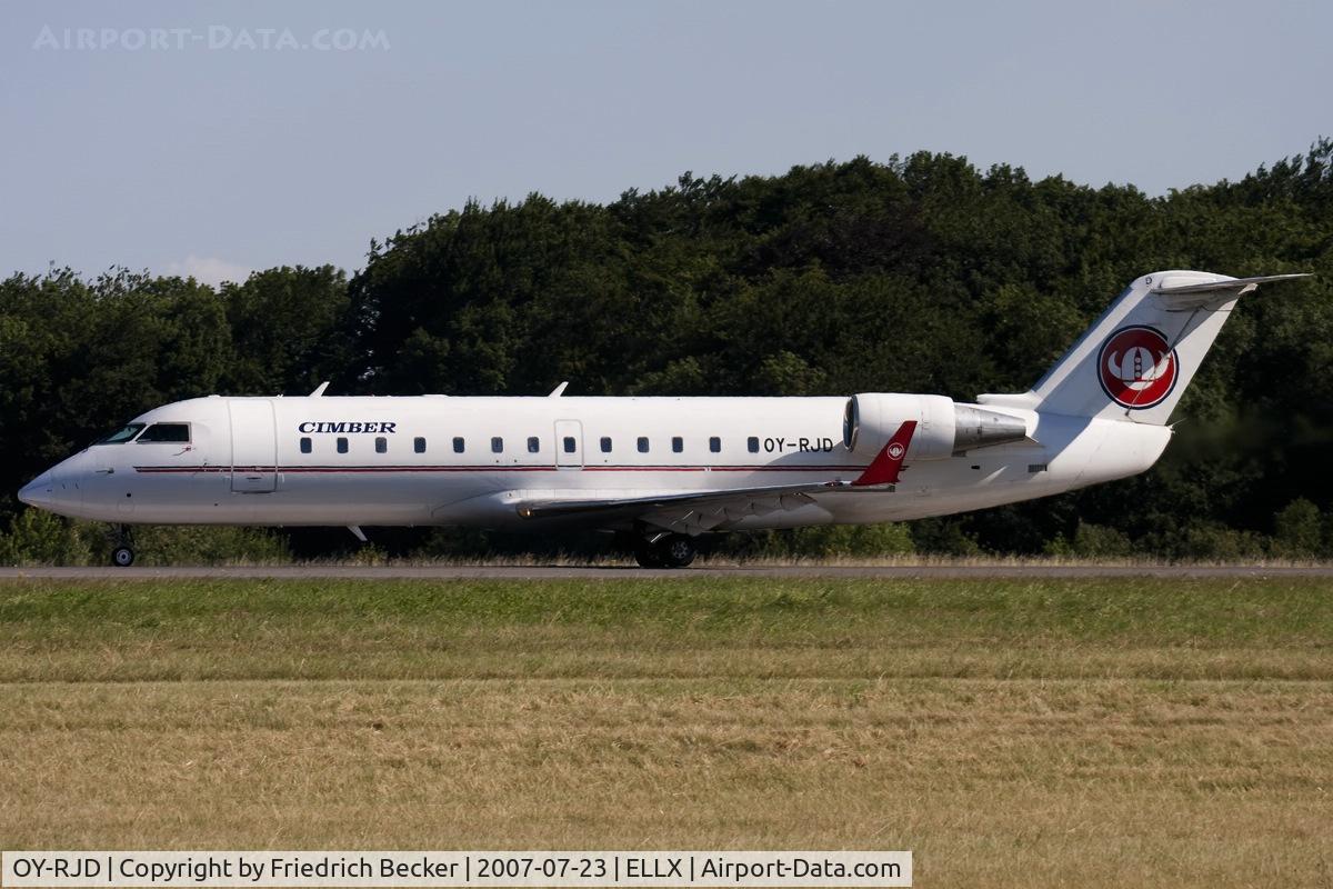 OY-RJD, 1993 Canadair CRJ-100LR (CL-600-2B19) C/N 7007, departure via RW06
