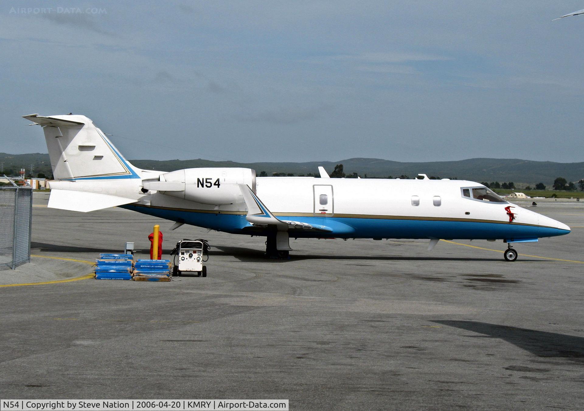 N54, 1993 Learjet Inc 60 C/N 009, FAA 1993 Learjet 60 in for nav checks and a round of golf at Pebble Beach (?) @ Monterey Penisula Airport, CA