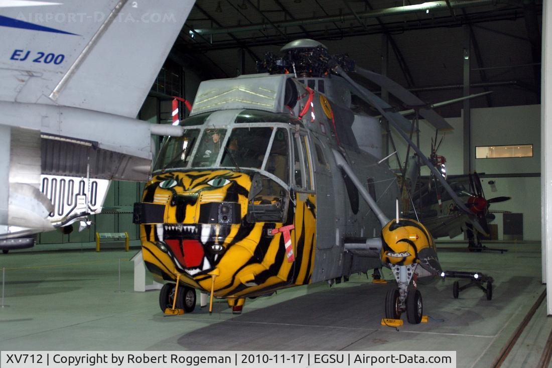 XV712, 1972 Westland Sea King HAS.6 C/N WA683, Air Space hangar.Static display.Tiger colors.814 squadron Royal Navy.
