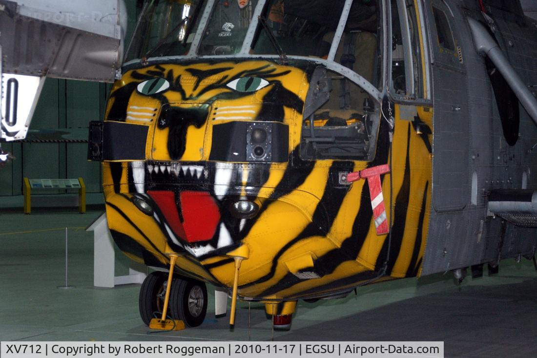 XV712, 1972 Westland Sea King HAS.6 C/N WA683, Air Space hangar.Static display.Tiger colors.814 squadron Royal Navy.