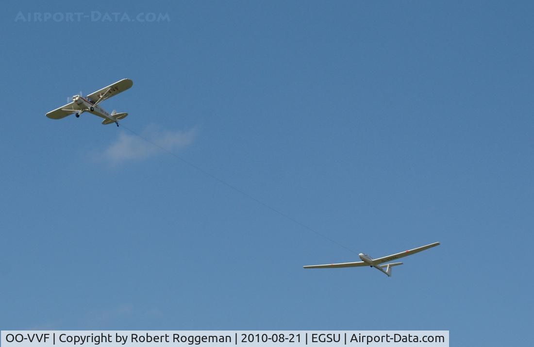 OO-VVF, Piper PA-18-150 Super Cub C/N 18-8319, OO-VVF towing up D-1334