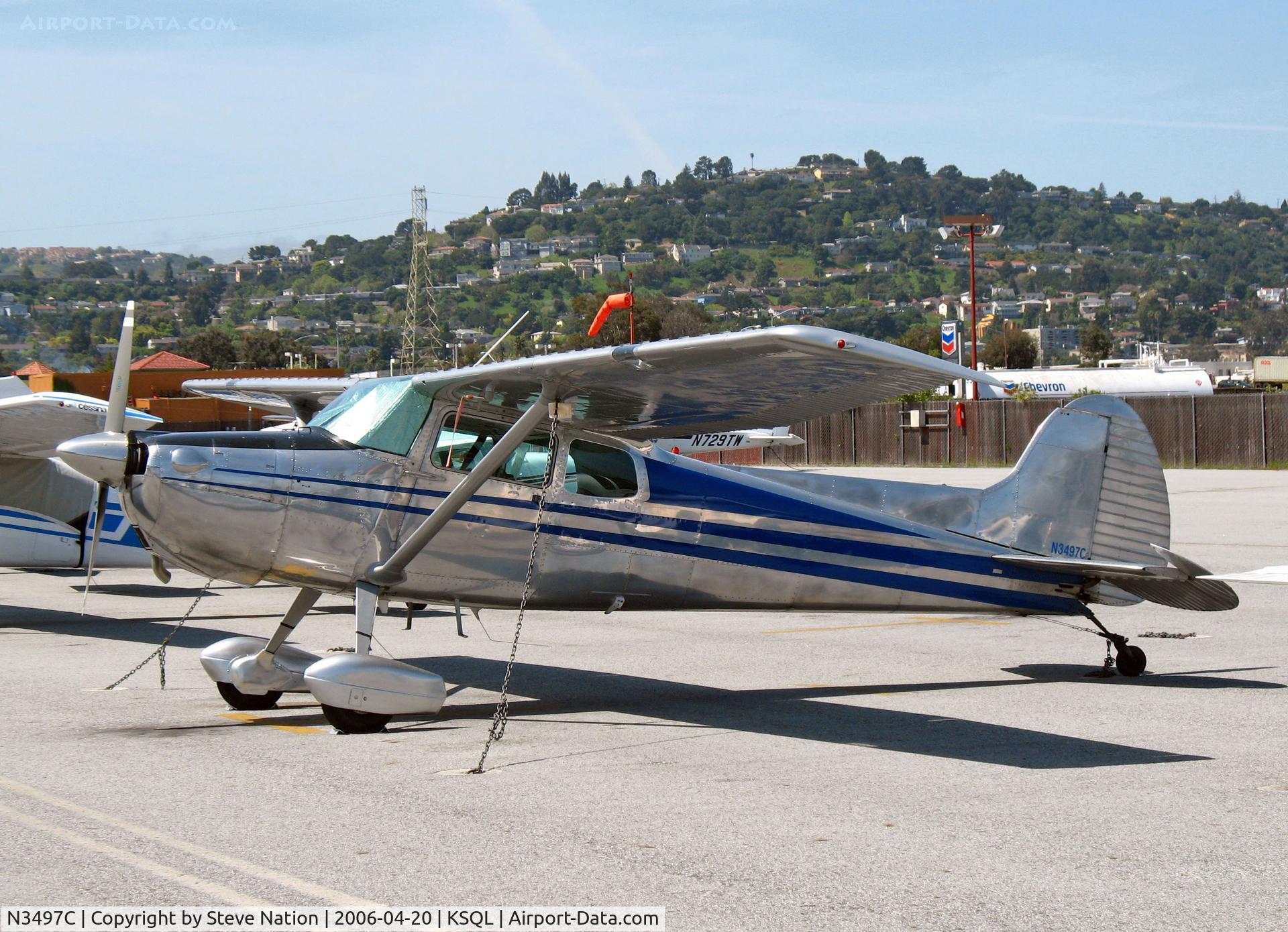 N3497C, 1955 Cessna 170B C/N 26540, 1955 Cessna 170B @ San Carlos, CA