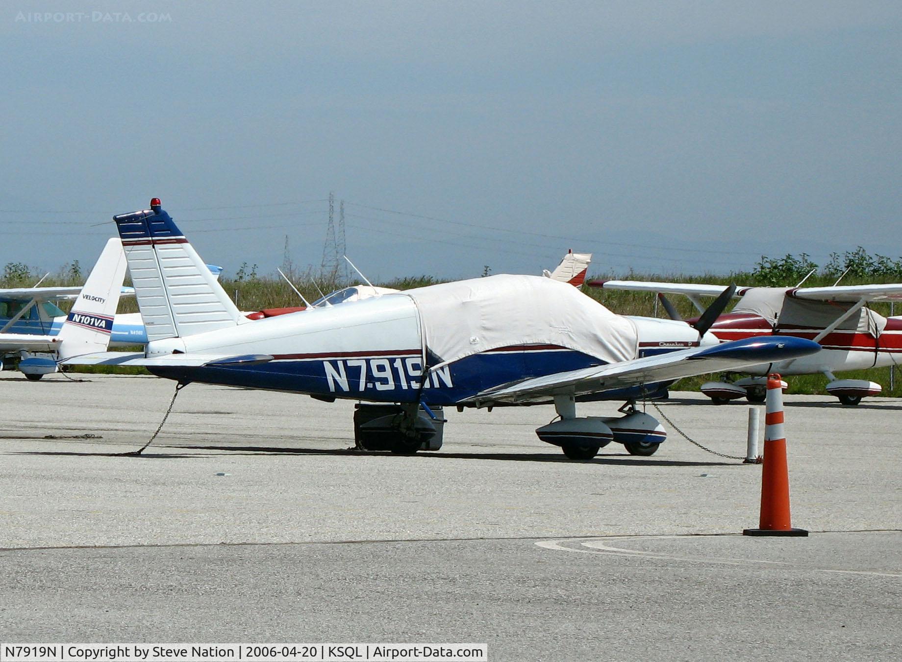 N7919N, 1969 Piper PA-28-180 C/N 28-5330, 1969 Piper PA-28-180 with cockpit cover @ San Carlos, CA
